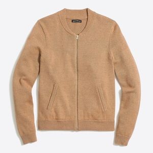 J Crew cotton bomber sweater